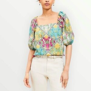 LOFT Tropical Blouse / Top Sz. XXL